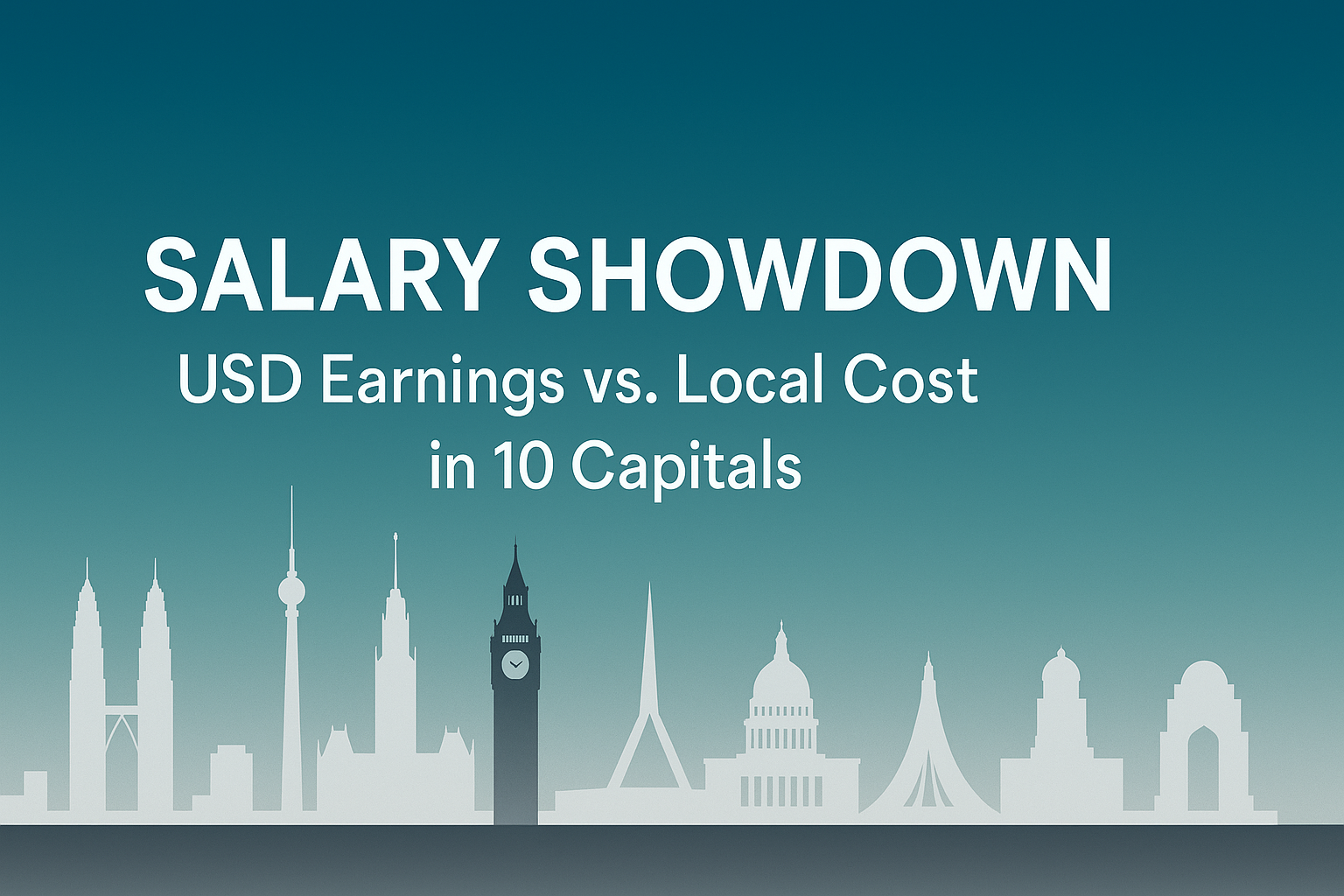 Salary Showdown: USD Earnings vs. Local Cost in 10 Capitals